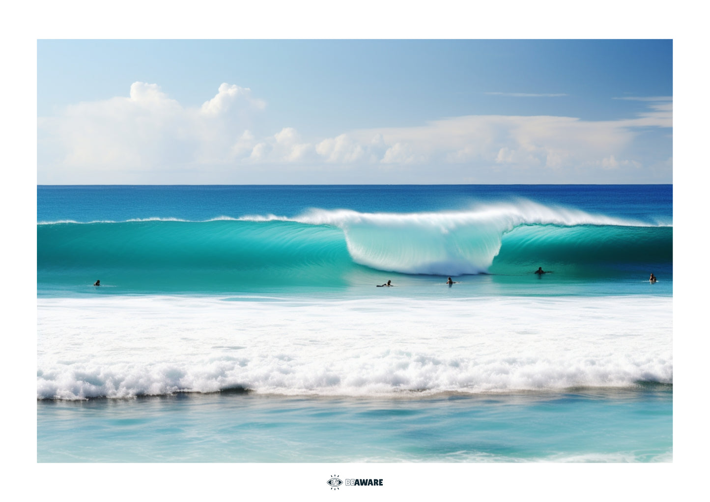Pipeline Surf Print - BE AWARE