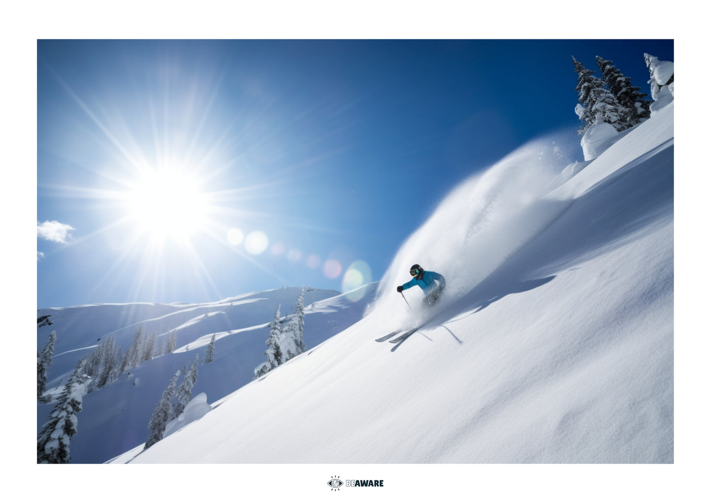 Whistler Ski Print - BE AWARE