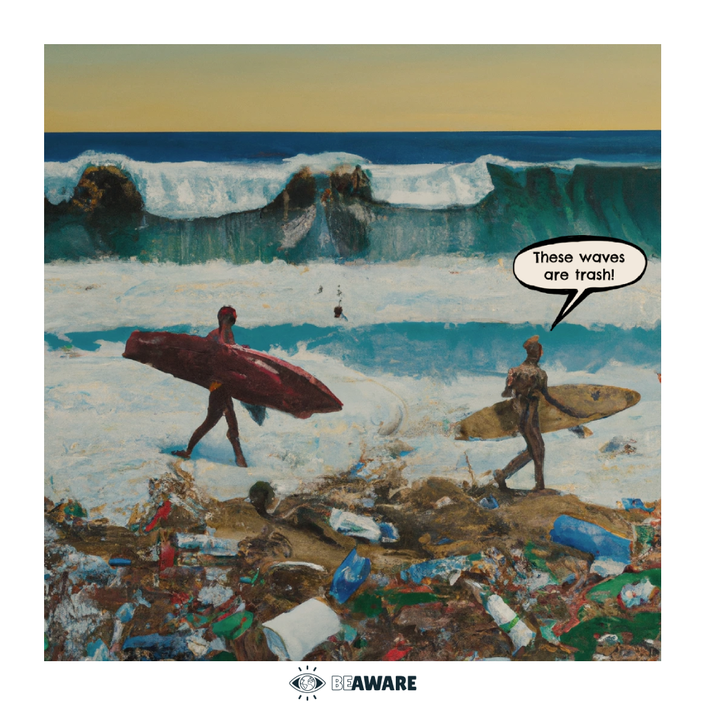 Trashy Waves Print - BE AWARE