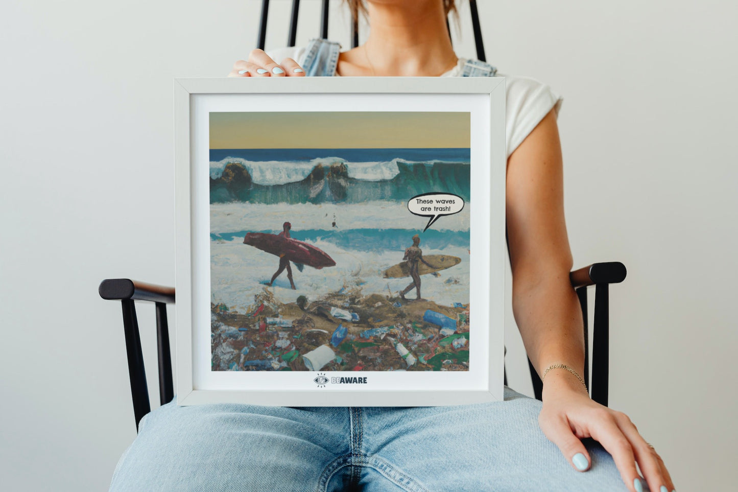 Trashy Waves Print - BE AWARE