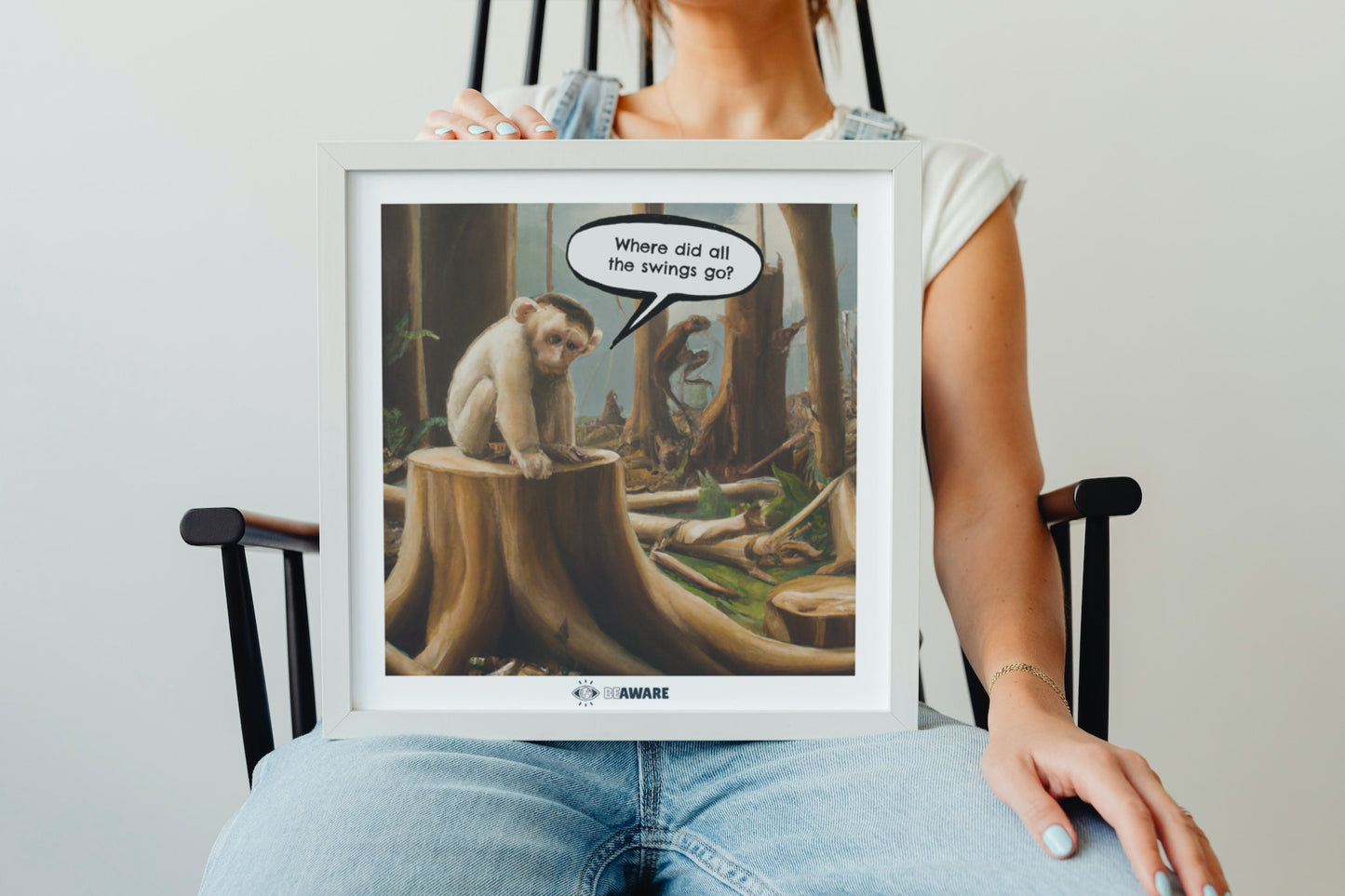 Monkey Swings Print - BE AWARE