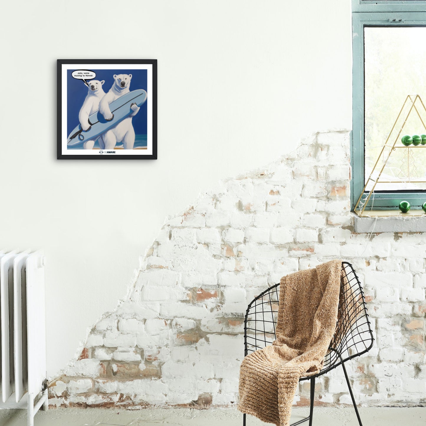 Surfing Polar Bears Print - BE AWARE